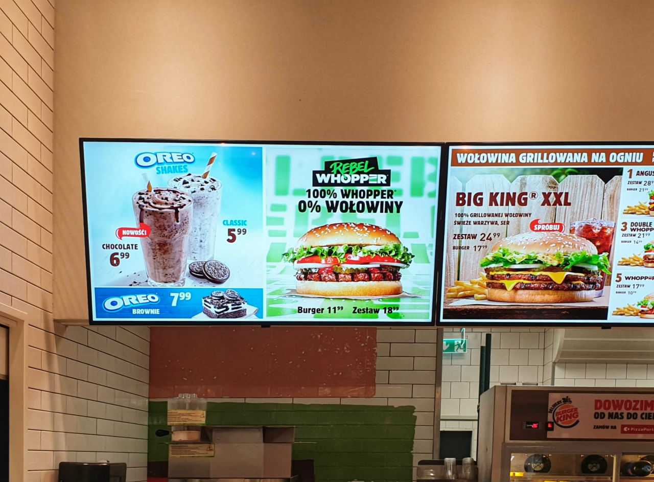 menu Wegetariaski burger w Burger King